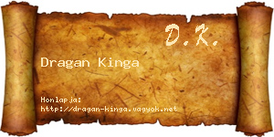 Dragan Kinga névjegykártya